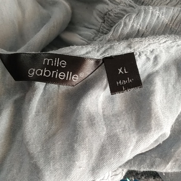 Vtg Milkmaid Blue  Rhenfaire Fairy Goth Peasant Dress XL Mlle Gabrielle - Picture 9 of 11